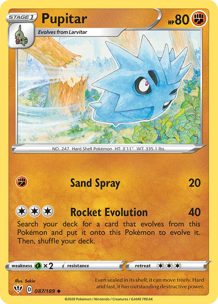 Pupitar (87/189) [Sword & Shield: Darkness Ablaze]