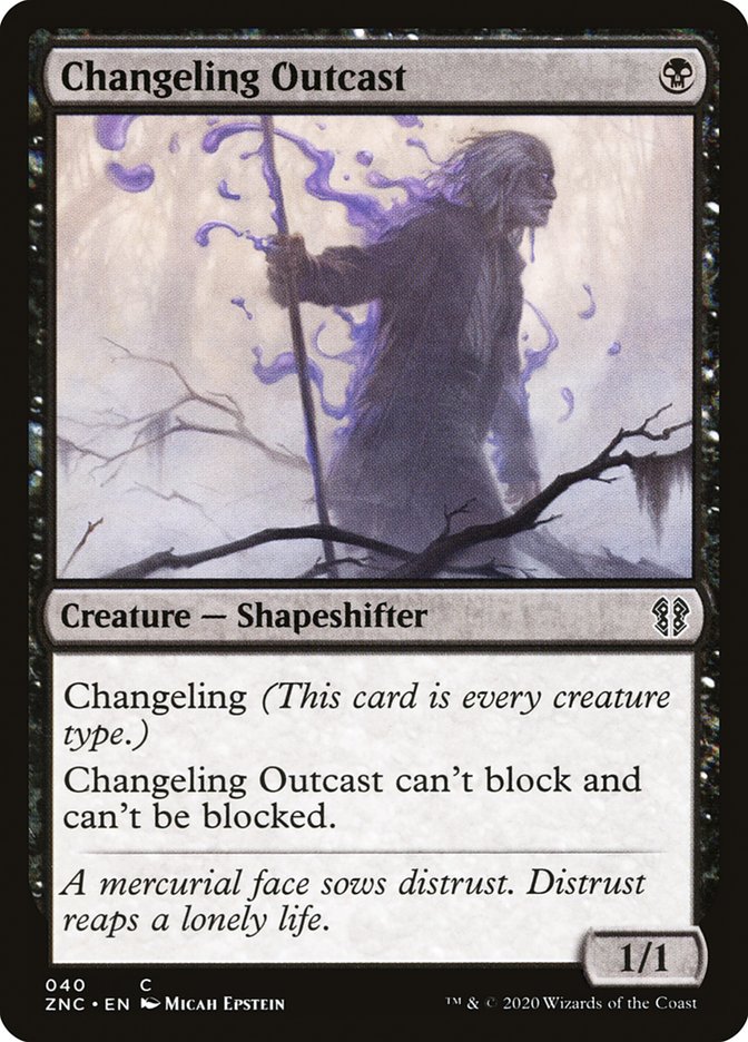 Changeling Outcast [Zendikar Rising Commander] (ZNC 40)