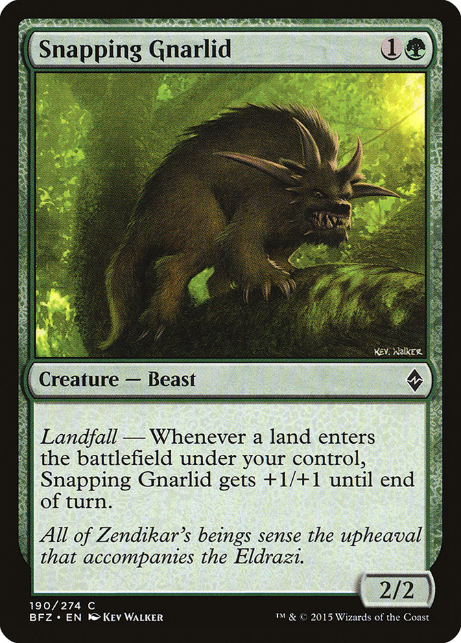 Snapping Gnarlid [Battle for Zendikar] (BFZ 190)