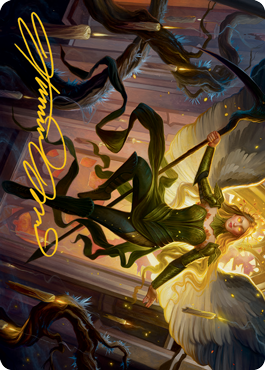 Sigarda, Champion of Light Art Card (Gold-Stamped Signature) [Innistrad: Midnight Hunt Art Series] (AMID 68)