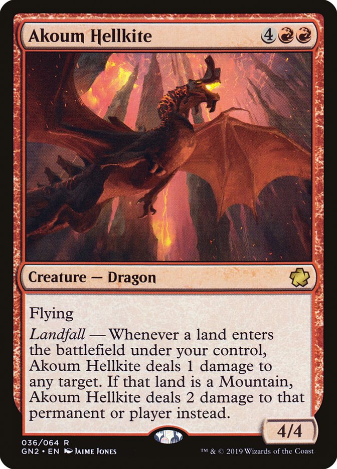Akoum Hellkite [Game Night 2019] (GN2 36)