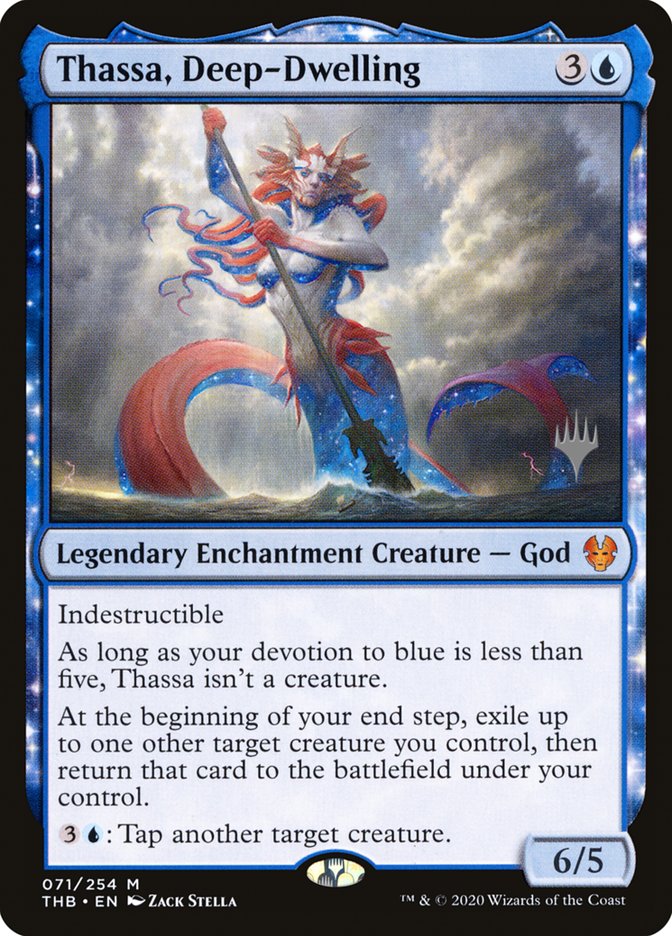 Thassa, Deep-Dwelling (Promo Pack) [Theros Beyond Death Promos] (PTHB 71P)