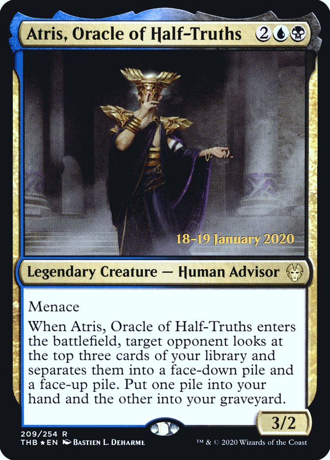 Atris, Oracle of Half-Truths [Theros Beyond Death Prerelease Promos] (PTHB 209S)