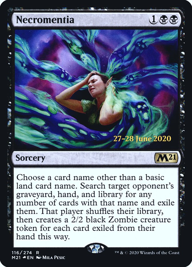 Necromentia  [Core Set 2021 Prerelease Promos] (PM21 116S)