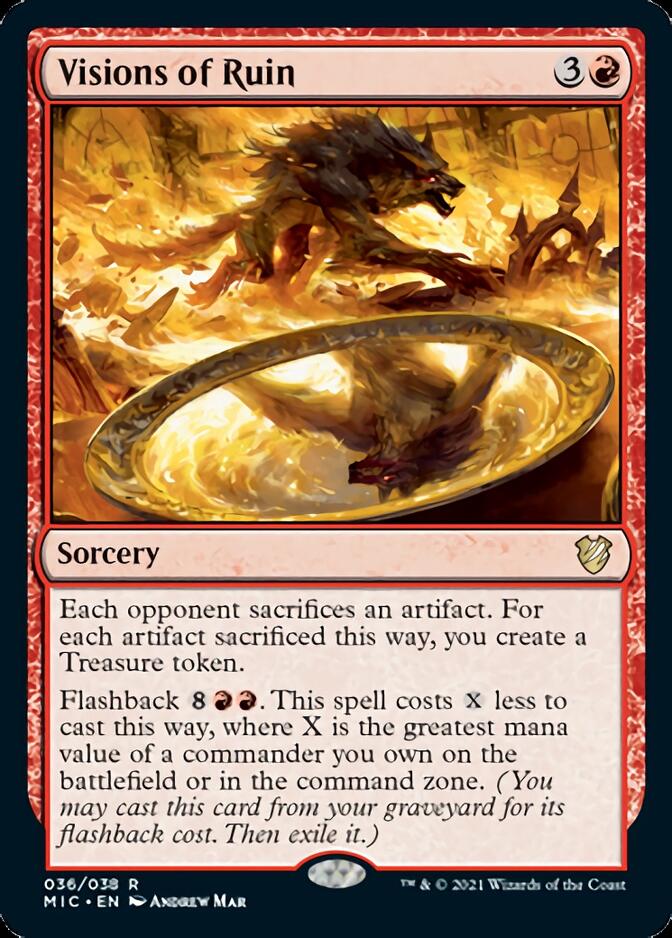 Visions of Ruin [Innistrad: Midnight Hunt Commander] (MIC 36)