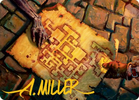 Dungeon Map Art Card (Gold-Stamped Signature) [Dungeons & Dragons: Adventures in the Forgotten Realms Art Series] (AAFR 57)