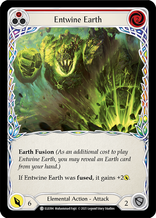 Entwine Earth (Red) [ELE094] 1st Edition Rainbow Foil