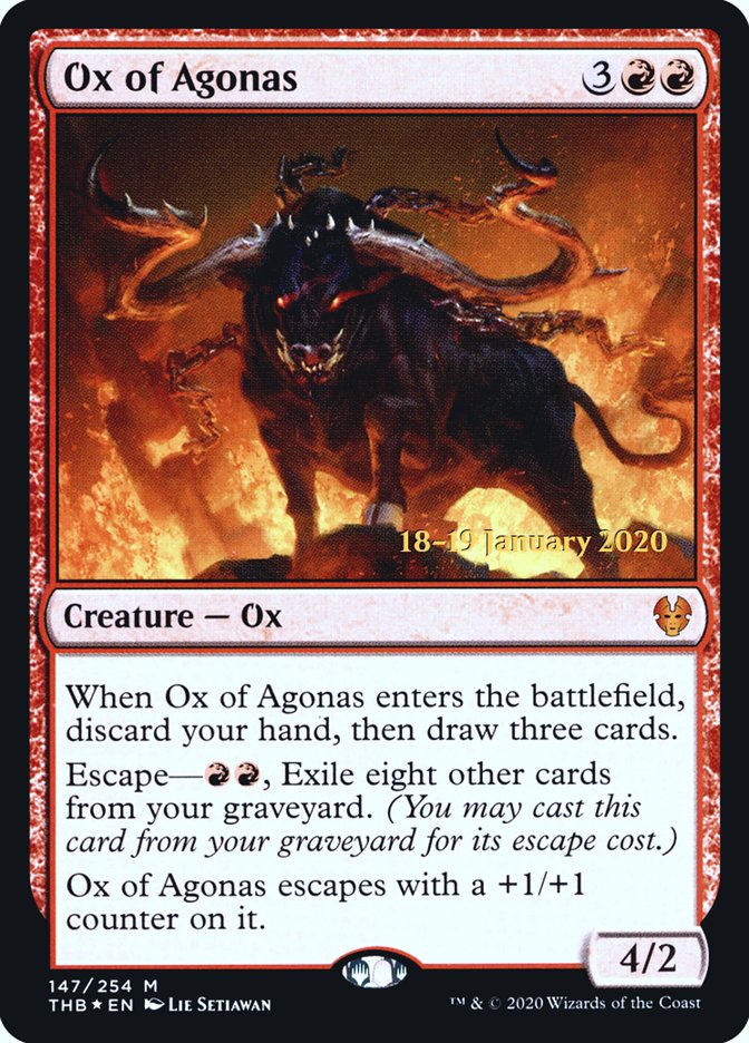 Ox of Agonas [Theros Beyond Death Prerelease Promos] (PTHB 147S)