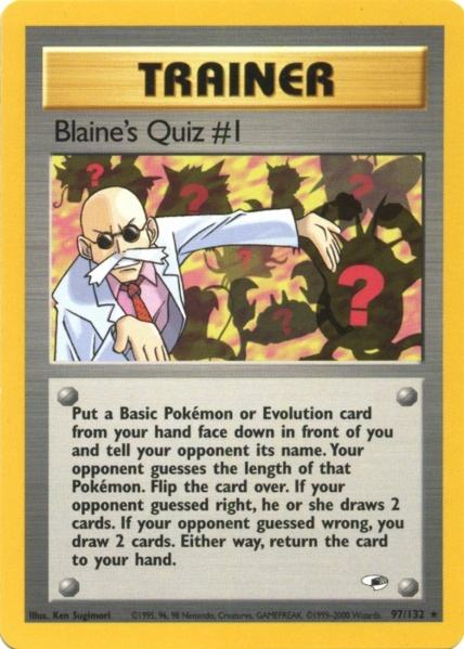 Blaine's Quiz #1 (97/132) [Gym Heroes]