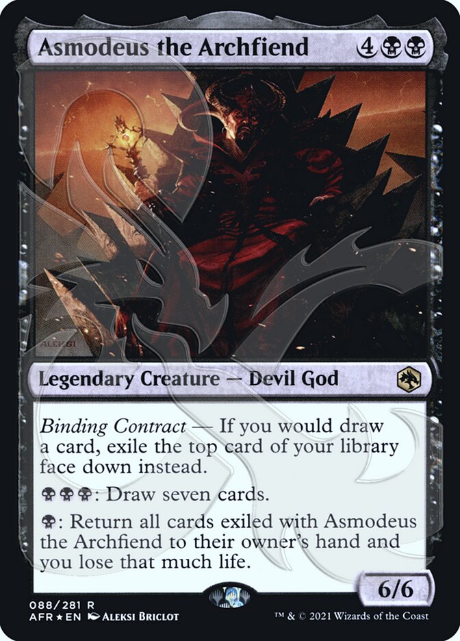Asmodeus the Archfiend (Ampersand Promo) [Dungeons & Dragons: Adventures in the Forgotten Realms Promos] (PAFR 88A)