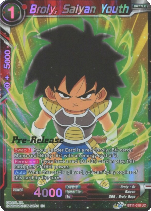 Broly, Saiyan Youth [BT11-018]