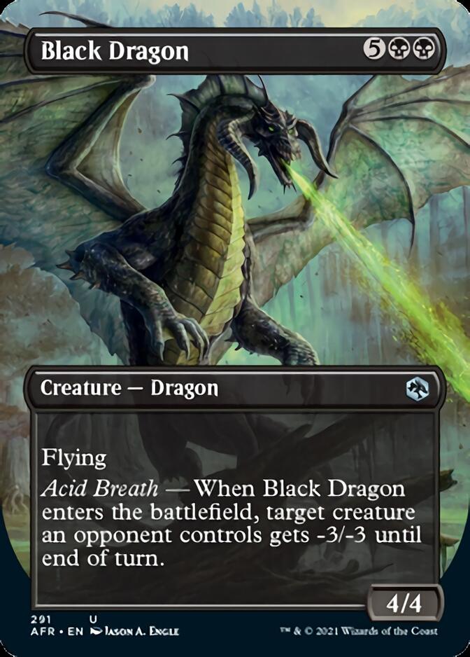 Black Dragon (Borderless Alternate Art) [Dungeons & Dragons: Adventures in the Forgotten Realms] (AFR 291)