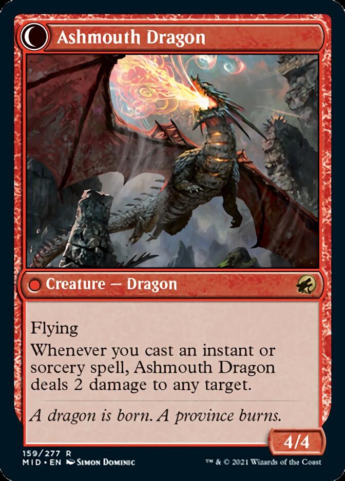 Smoldering Egg // Ashmouth Dragon [Innistrad: Midnight Hunt] (MID 159)