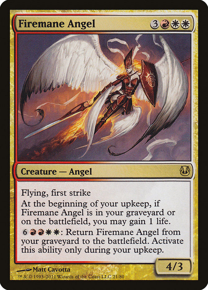 Firemane Angel [Duel Decks: Ajani vs. Nicol Bolas] (DDH 21)