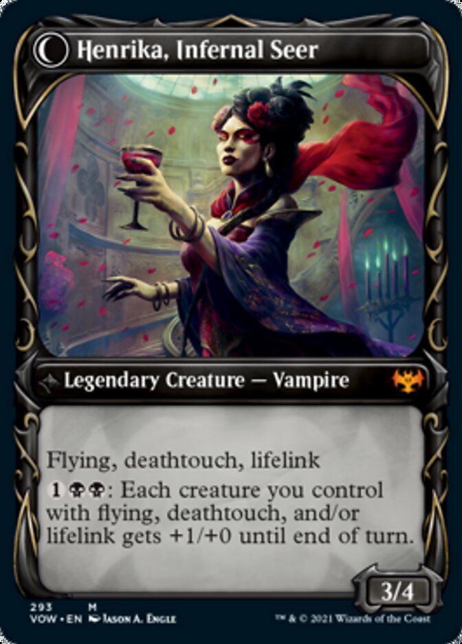 Henrika Domnathi // Henrika, Infernal Seer (Showcase Fang Frame) [Innistrad: Crimson Vow] (VOW 293)