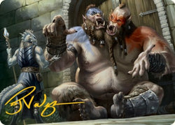 Ettin Art Card (Gold-Stamped Signature) [Dungeons & Dragons: Adventures in the Forgotten Realms Art Series] (AAFR 13)
