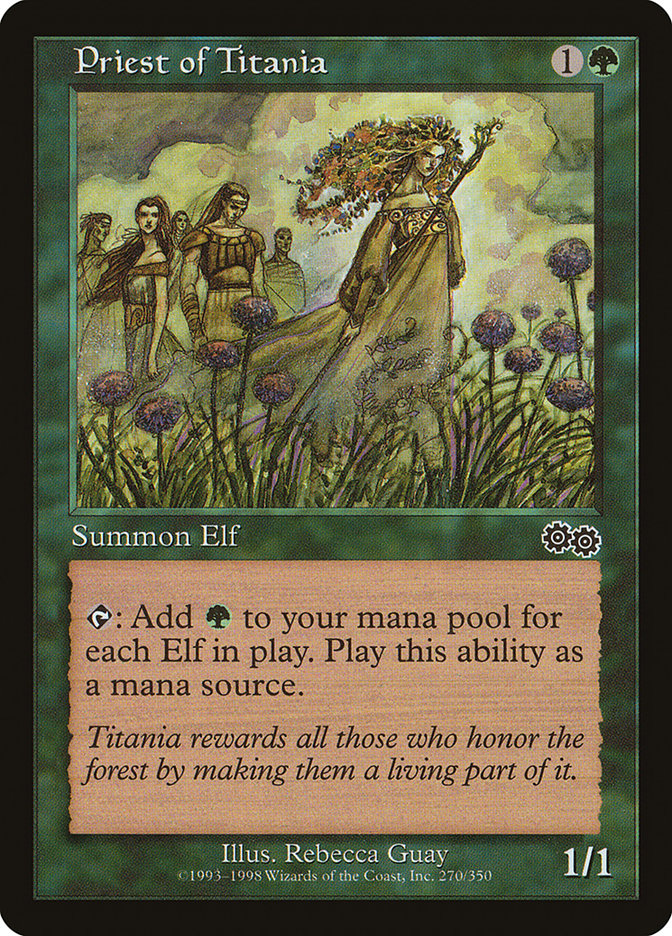 Priest of Titania [Urza's Saga] (USG 270)