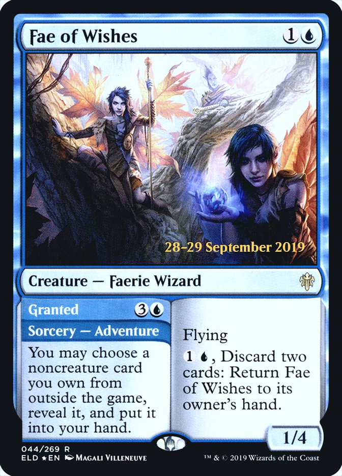 Fae of Wishes // Granted  [Throne of Eldraine Prerelease Promos] (PELD 44S)