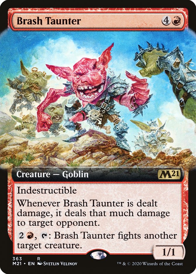 Brash Taunter (Extended Art) [Core Set 2021] (M21 363)