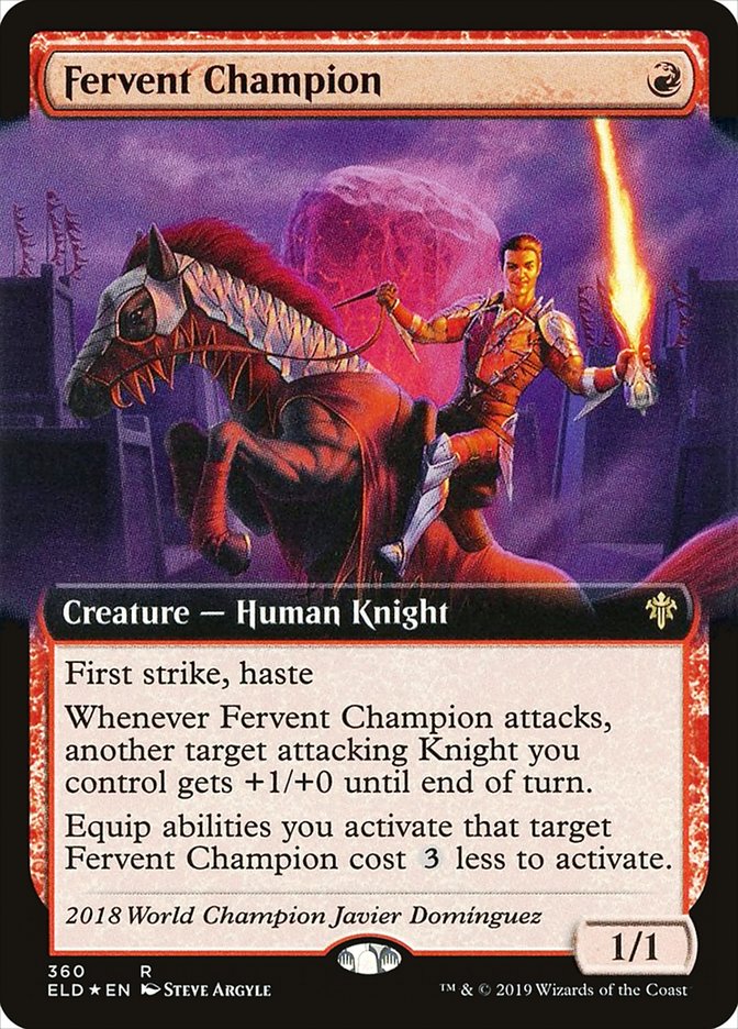 Fervent Champion (Extended Art) [Throne of Eldraine] (ELD 360)