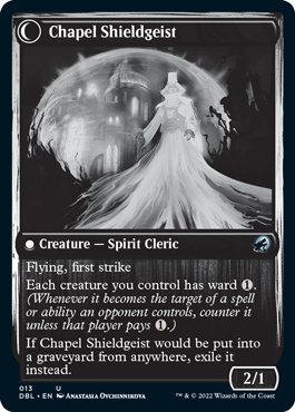 Chaplain of Alms // Chapel Shieldgeist [Innistrad: Double Feature] (DBL 13)