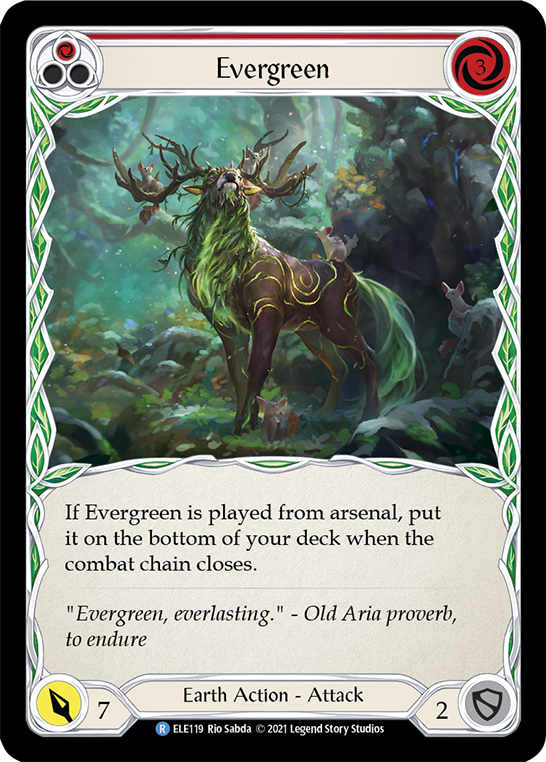 Evergreen (Red) [ELE119] 1st Edition Rainbow Foil