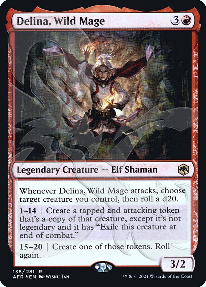 Delina, Wild Mage (Ampersand Promo) [Dungeons & Dragons: Adventures in the Forgotten Realms Promos] (PAFR 138A)