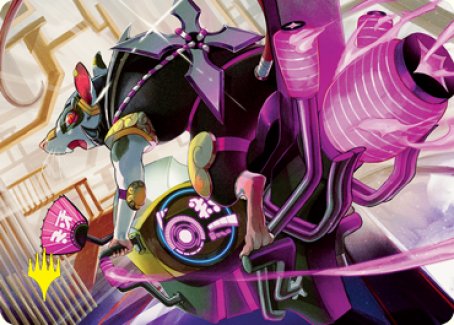 Nashi, Moon Sage's Scion Art Card (Gold-Stamped Signature) [Kamigawa: Neon Dynasty Art Series] (ANEO 59)