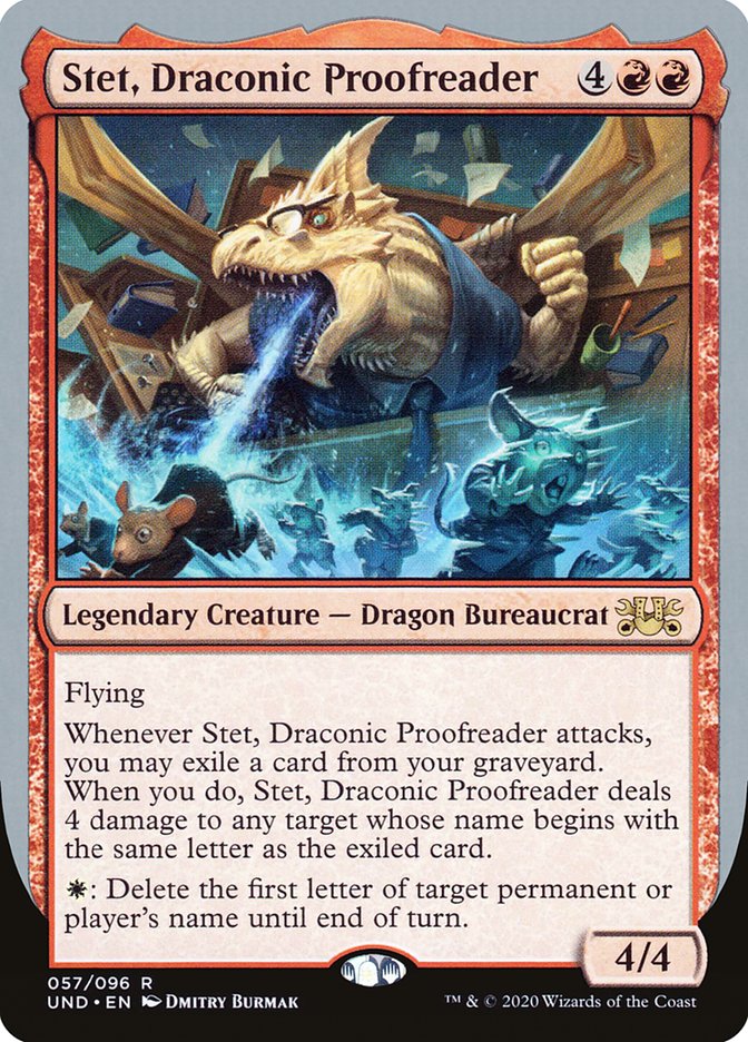 Stet, Draconic Proofreader [Unsanctioned] (UND 57)