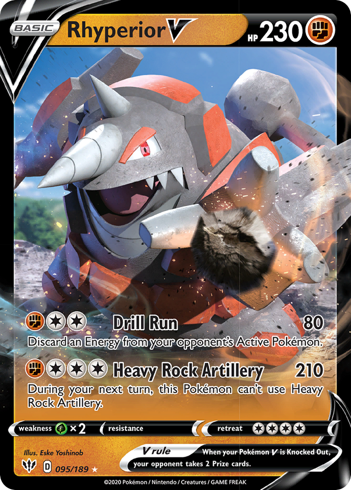 Rhyperior V (95/189) [Sword & Shield: Darkness Ablaze]