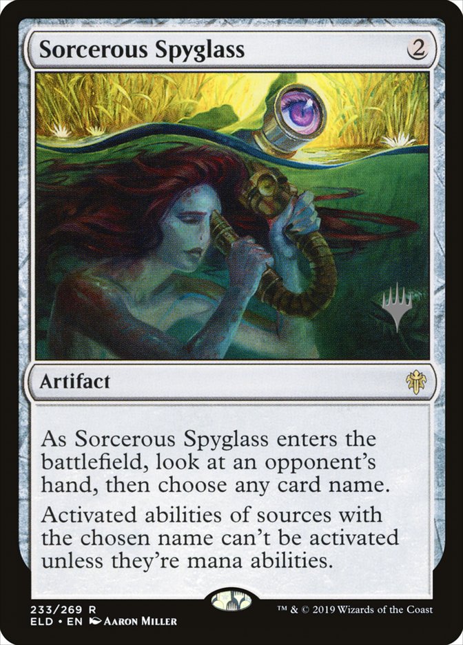 Sorcerous Spyglass (Promo Pack) [Throne of Eldraine Promos] (PELD 233P)