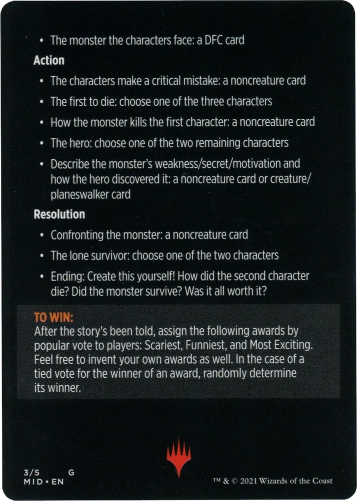 Into the Story: Horror Edition (Magic Minigame) [Innistrad: Midnight Hunt Minigame] (MMID 3)