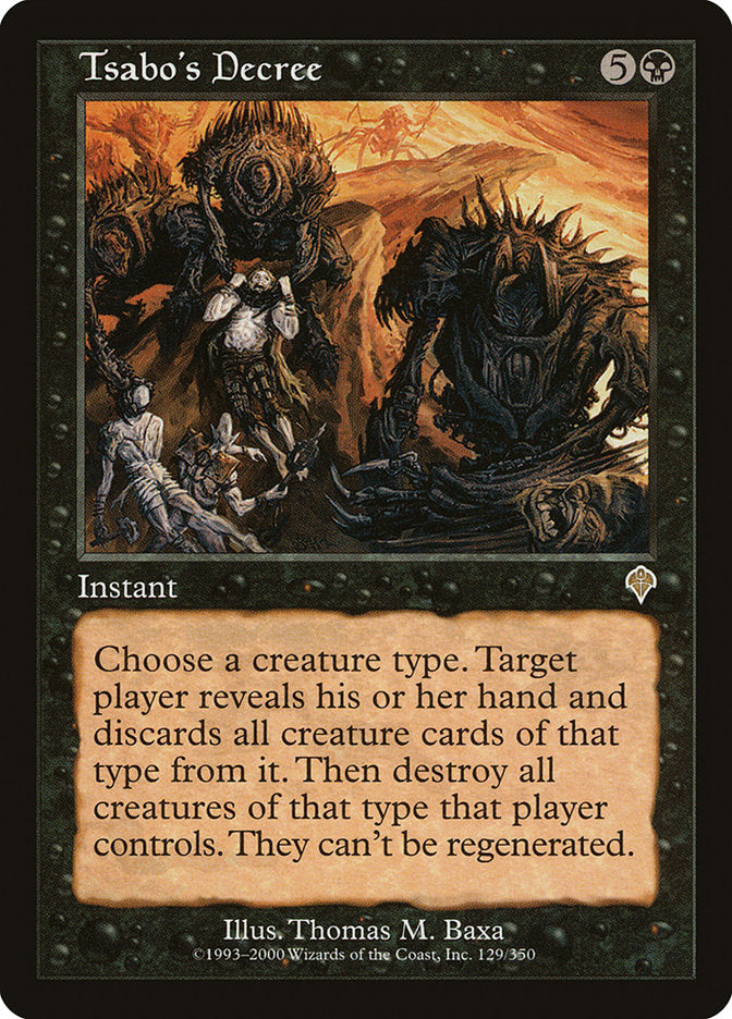 Tsabo's Decree [Invasion] (INV 129)