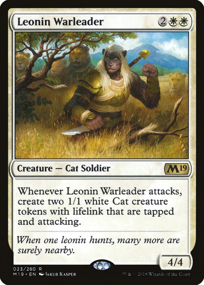 Leonin Warleader [Core Set 2019] (M19 23)