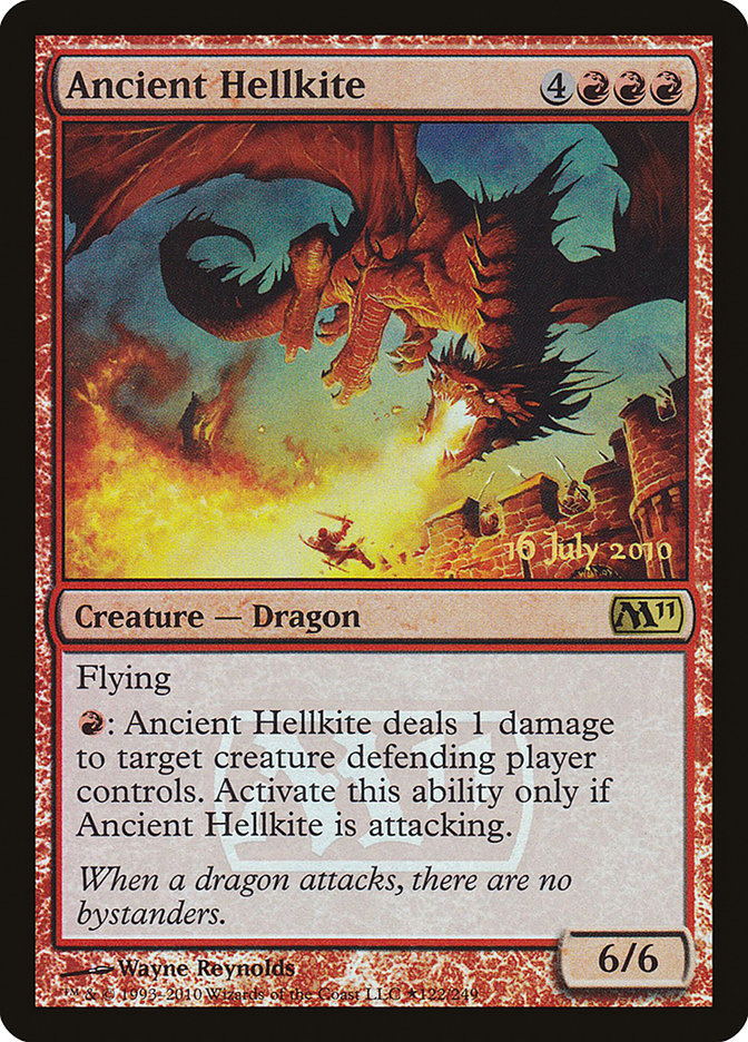 Ancient Hellkite [Magic 2011 Prerelease Promos] (PM11 122)