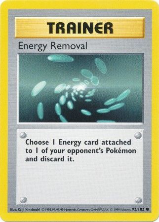 Energy Removal (92/102) [Base Set (Shadowless)]