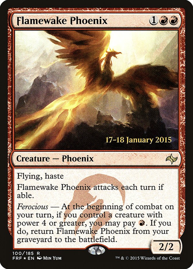 Flamewake Phoenix  (Prerelease) [Fate Reforged Prerelease Promos] (PFRF 100S)