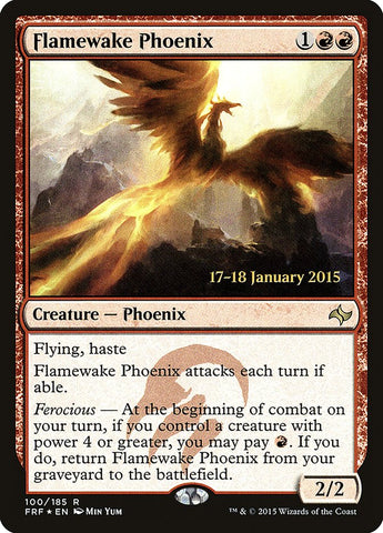 Flamewake Phoenix  (Prerelease) [Fate Reforged Prerelease Promos] (PFRF 100S)