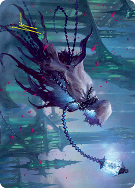 Wanderlight Spirit Art Card (Gold-Stamped Signature) [Innistrad: Crimson Vow Art Series] (AVOW 26)