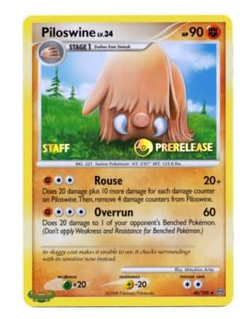 Piloswine (Staff Prerelease Promo) (46/100) [Nintendo: Black Star Promos]