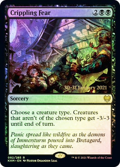 Crippling Fear  [Kaldheim Prerelease Promos] (PKHM 82)