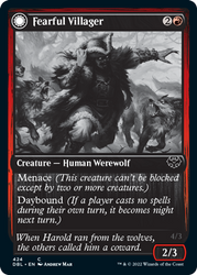 Fearful Villager // Fearsome Werewolf [Innistrad: Double Feature] (DBL 424)