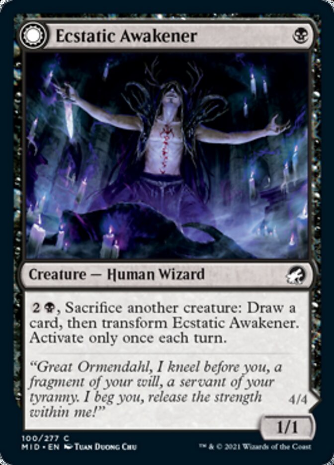 Ecstatic Awakener // Awoken Demon [Innistrad: Midnight Hunt] (MID 100)