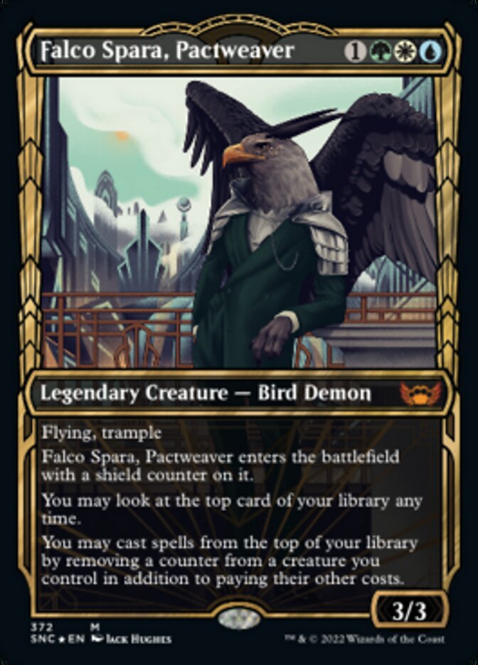 Falco Spara, Pactweaver (Showcase Golden Age Gilded Foil) (SNC 372)