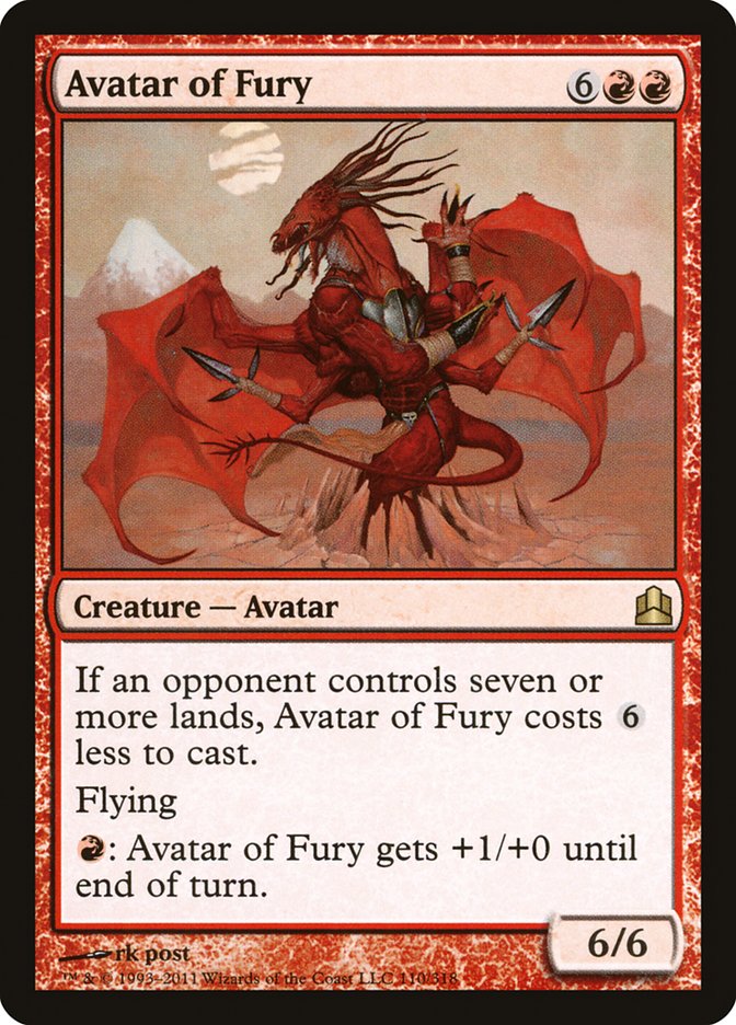 Avatar of Fury [Commander 2011] (CMD 110)