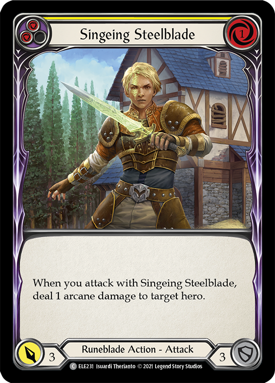 Singeing Steelblade (Yellow) [ELE231] 1st Edition Normal