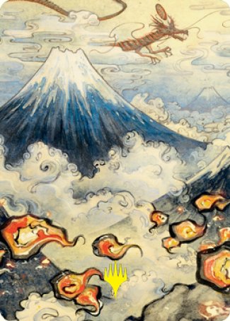Mountain Art Card (Gold-Stamped Signature) [Kamigawa: Neon Dynasty Art Series] (ANEO 78)