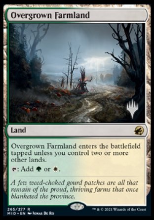 Overgrown Farmland (Promo Pack) [Innistrad: Midnight Hunt Promo Pack] (PMID 265)