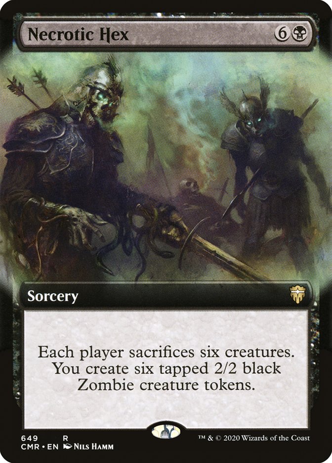 Necrotic Hex (Extended Art) [Commander Legends] (CMR 649)