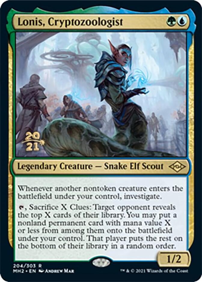 Lonis, Cryptozoologist [Modern Horizons 2 Prerelease Promos] (PMH2 204)